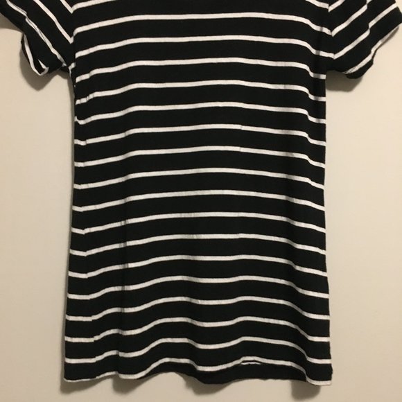 B&W Sailor Stripe Rayon Fitted Tee - Picture 4 of 16